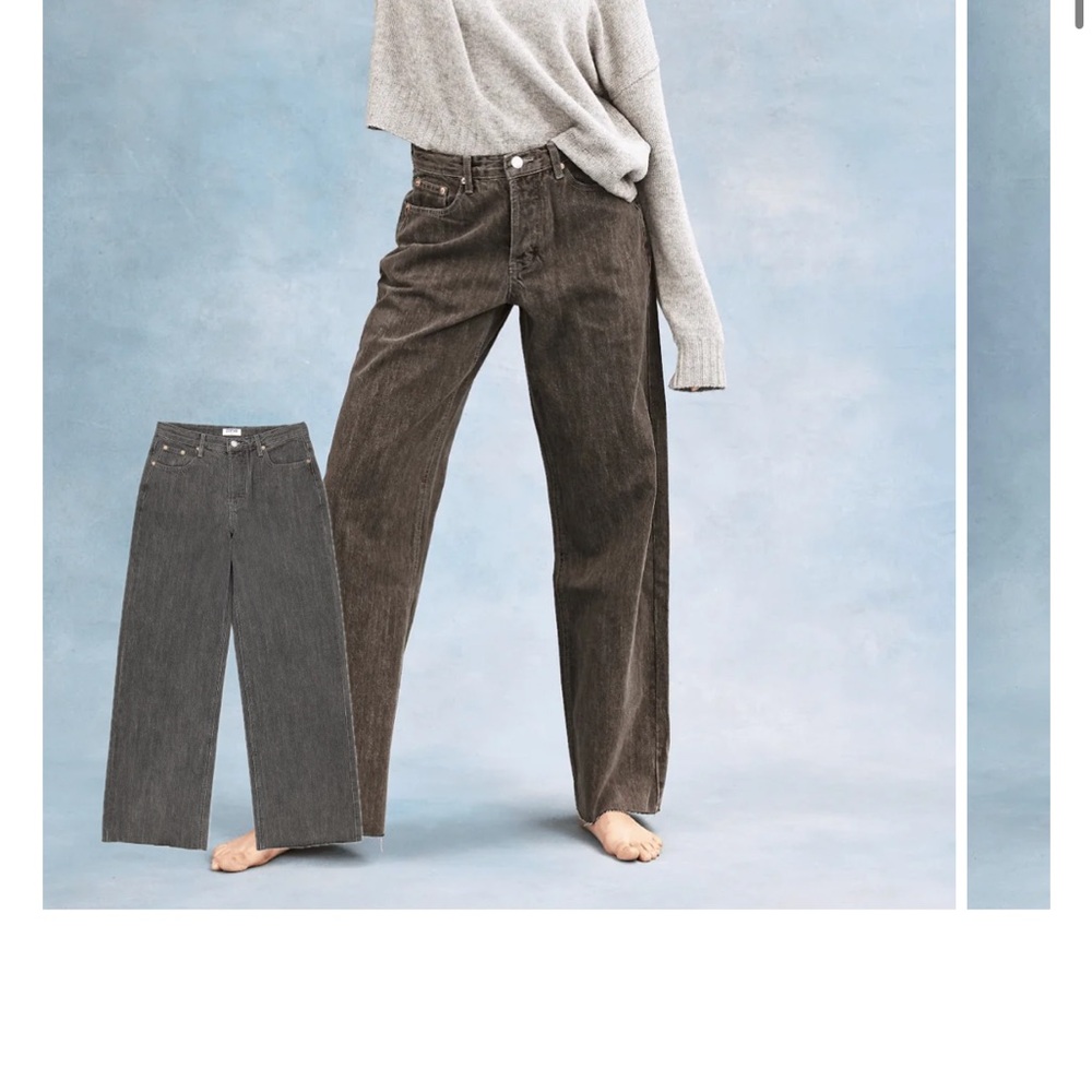 PARKE low rise baggy jeans in grey